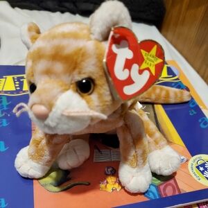 Vintage orange cat "Amber" beanie baby